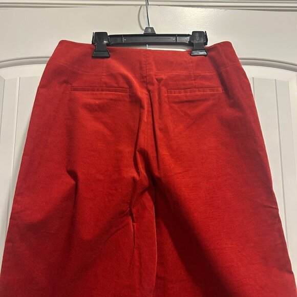 Gianni Bini Maureen Red Spice Corduroy High Rise Crop Pants Women’s Size 4 - Picture 11 of 13